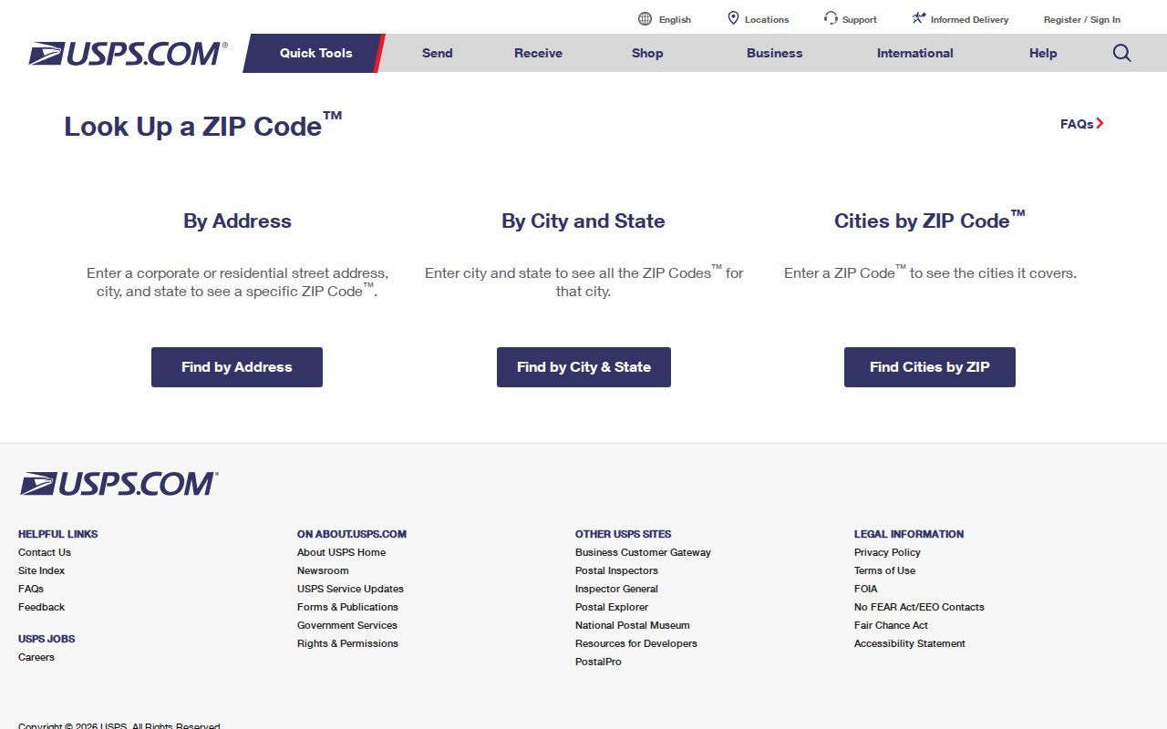 Lemon Grove street directory USPS ZIP Code lookup controls